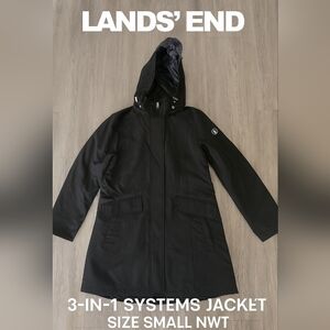 🖤 Lands’ End 3-in-1 Systems Jacket — Size S